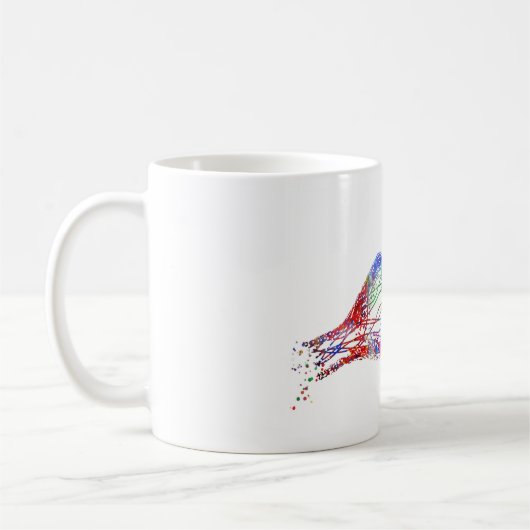 Synapseempfänger, Neurologie, medizinische Kunst Kaffeetasse (Links)