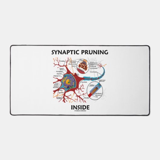 Synaptisches Beschneiden in Neuron Synapse Neurolo Schreibtischunterlage (Vorderseite)