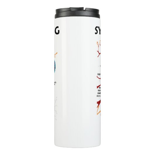 Synaptisches Beschneiden in Neuron Synapse Neurolo Thermosbecher (Rückseite)