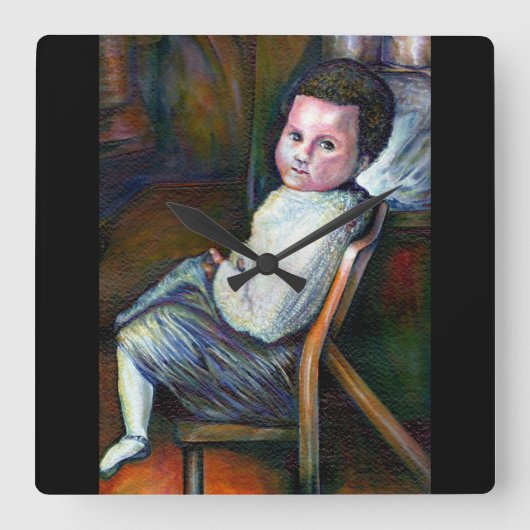 Synästhesie Quadratische Wanduhr (Vorderseite)