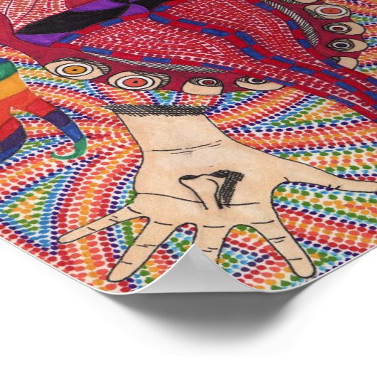 Synästhetischer Pointililismus Poster (Ecke)