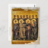 Synaxis of the Zwölf Apostles Byzantine Icon Postkarte (Vorne/Hinten)