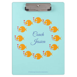 Synchro Coach Synchronschwimmen Goldfish Niedlich Klemmbrett