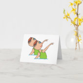 Synchro-Schwimmen Karte (Gelbe Blume)