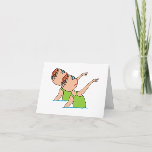 Synchro-Schwimmen Karte (Vorderseite)