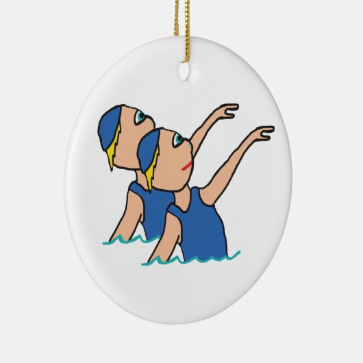 Synchro-Schwimmen Keramik Ornament (Rechts)
