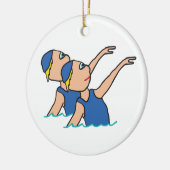 Synchro-Schwimmen Keramik Ornament (Links)