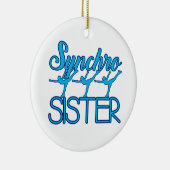 Synchro Sister Synchronized Skaten Ice Skater Keramik Ornament (Rechts)