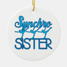 Synchro Sister Synchronized Skaten Ice Skater Keramik Ornament