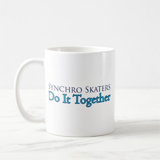 Synchro- Skater tun es zusammen Kaffeetasse (Links)