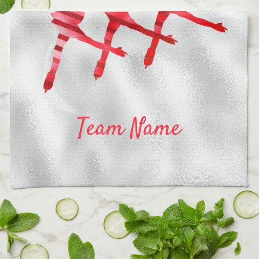 Synchronisation Skaten Handtuch Arabeske rot (Gefaltet)