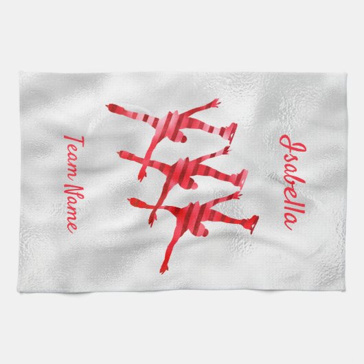 Synchronisation Skaten Handtuch Arabeske rot (Horizontal)