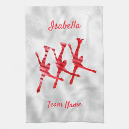 Synchronisation Skaten Handtuch Arabeske rot