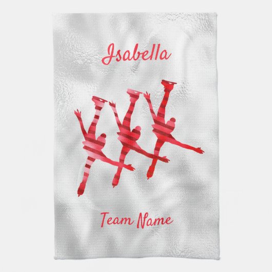 Synchronisation Skaten Handtuch Arabeske rot (Vertikal)