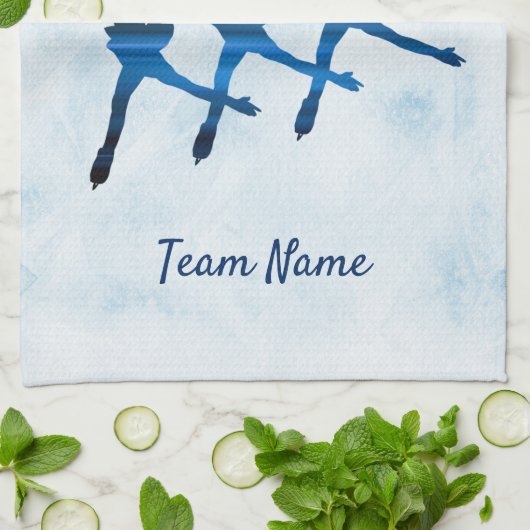 Synchronisation Skaten Handtuch arabesque blau (Gefaltet)