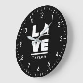 Synchronische Liebe und Live-Skaten Große Wanduhr (Winkel)