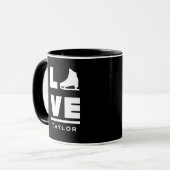 Synchronische Liebe und Live-Skaten Tasse (Vorderseite Links)