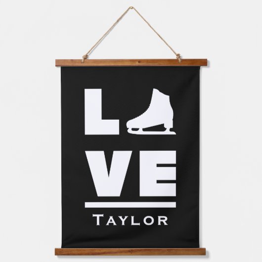 Synchronische Liebe und Live-Skaten Wandteppich Mit Holzrahmen (Vorderseite)