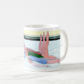 Synchronisierte Schwimmen-Tasse Kaffeetasse (VorderseiteRechts)