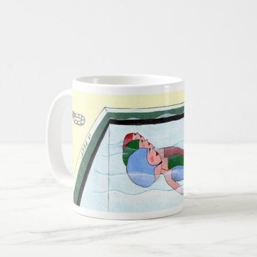 Synchronisierte Schwimmen-Tasse Kaffeetasse (Vorderseite Links)