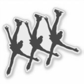 Synchronisierte Skaten Sticker arabesque (Vorderseite)