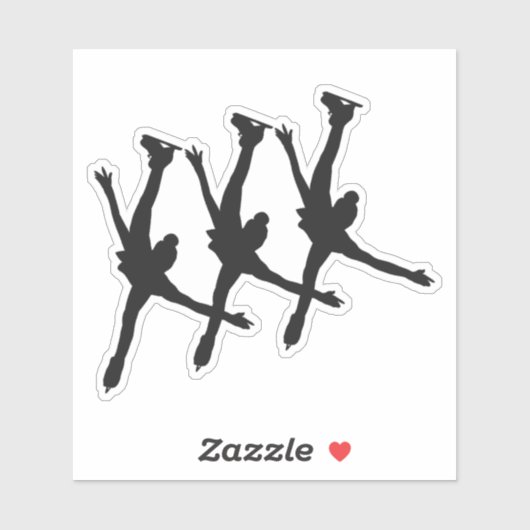 Synchronisierte Skaten Sticker arabesque (Blatt)