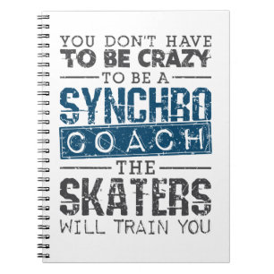 Synchronisierter Skaten Coach Crazy Notizblock