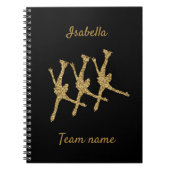 Synchronisierter Skaten-Notebook-Reihe Gold Glitze Notizblock (Vorderseite)