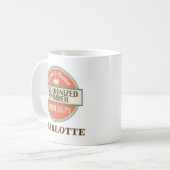 Synchronisiertes Schwimmer-personalisiertes Kaffeetasse (Vorderseite Links)