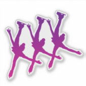 Synchronisiertes Skaten Sticker arabesque lila ros (Vorderseite)