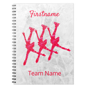 Synchronized Skaten journal - Arabesque Red Eis Notizblock