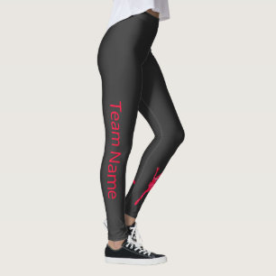 Synchronized Skaten team Leggings - Rote Arabeske