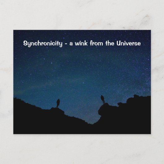 Synchronizität - ein Augenzwinkern aus dem Univers Postkarte (Vorderseite)