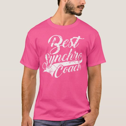 Synchronschwimmen Bester Synchro-Coach T-Shirt (Vorderseite)