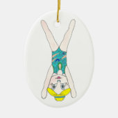 Synchronschwimmen Blue Synchro Schwimmer Girl Keramik Ornament (Vorne)