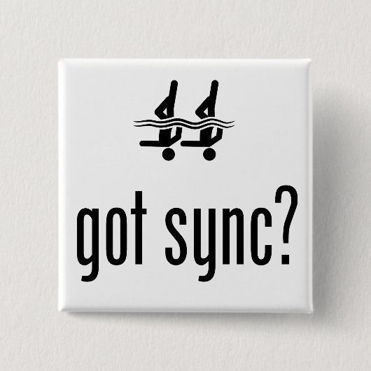Synchronschwimmen Button (Vorderseite)