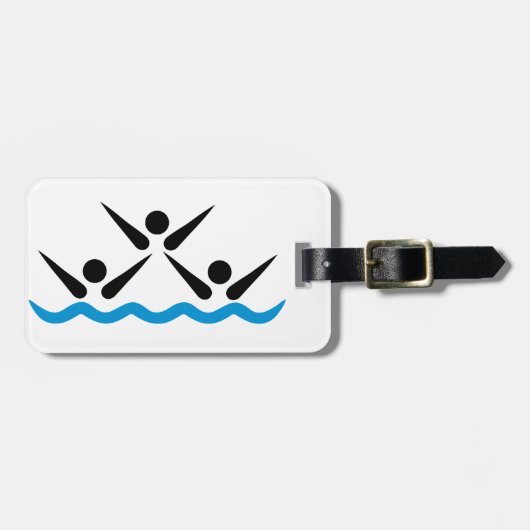 Synchronschwimmen Gepäckanhänger (Vorderseite horizontal)