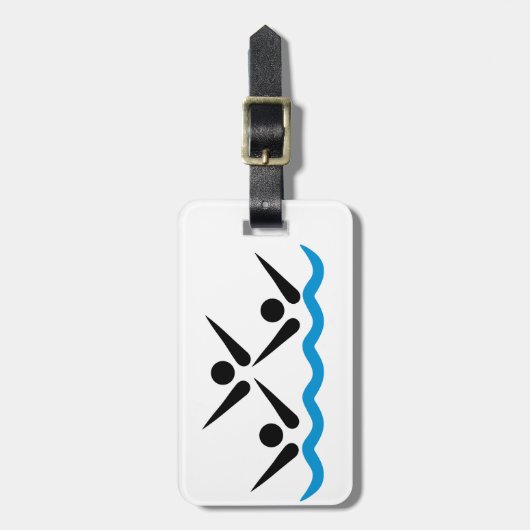 Synchronschwimmen Gepäckanhänger (Vorderseite vertikal)