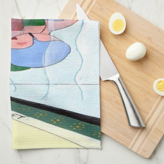 Synchronschwimmen Geschirrtuch (Viertel Falte)