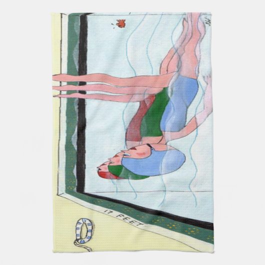 Synchronschwimmen Geschirrtuch (Vertikal)