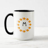 Synchronschwimmen Goldfish Niedlich Mit Monogramm Tasse (Links)