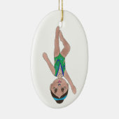 Synchronschwimmen Grüne Synchro Schwimmerin Mädche Keramik Ornament (Rechts)