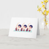 Synchronschwimmen Karte (Gelbe Blume)