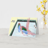 Synchronschwimmen Karte (Gelbe Blume)