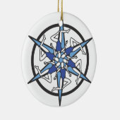 Synchronschwimmen-Kreis-Logo im Blau Keramikornament (Rechts)