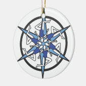 Synchronschwimmen-Kreis-Logo im Blau Keramikornament (Links)