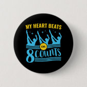 Synchronschwimmen meine Herzschläge in 8 Grafen Button (Vorderseite)