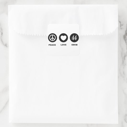 Synchronschwimmen Quadratischer Aufkleber (Tasche)