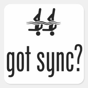 Synchronschwimmen Quadratischer Aufkleber