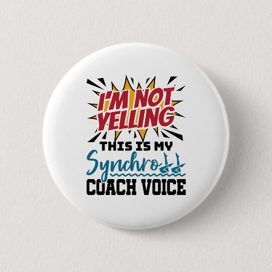 Synchronschwimmen Synchro Coach Stimme Button (Vorderseite)